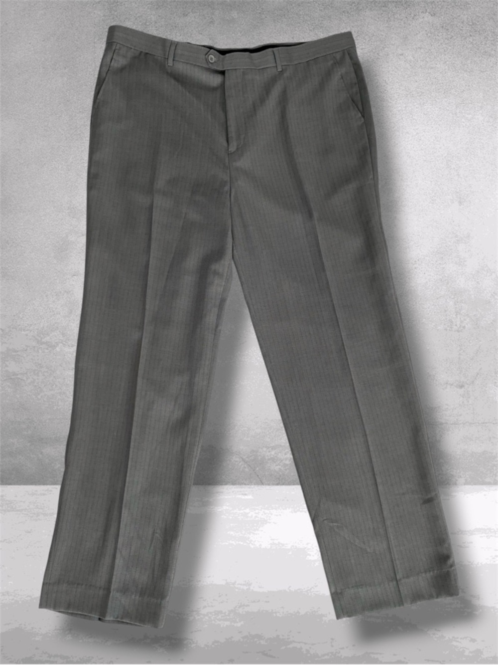 Men's 42x32 Bertucci Textured Patterned Gray Dress Slacks Pants Trousers EUC